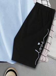 SHEIN 青少年女孩休闲简约短袖圆领两件套，适合夏季