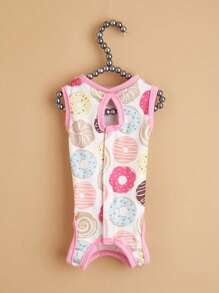 1 件柔软轻便猫咪绝育服轻便，钩环闭合，四腿设计，温暖猫咪护理服 - 彩色 - 查看 6