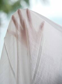 Swim Lushoire Plus Size Women White Loose Fashion Casual Beach Cover Up - White - View 6