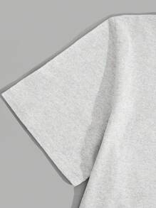 RueChic T-shirt à manches courtes régulier pour homme avec lettres imprimées et patchs