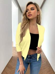 Pariaura Cardigan elegante a maniche corte, tinta unita, adatto per primavera/estate