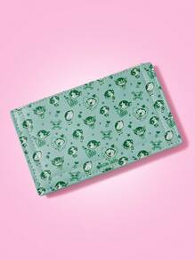 THE POWERPUFF GIRLS X SHEIN Fashionable & Cute Buttercup Pattern Card Holder - Green - View 3