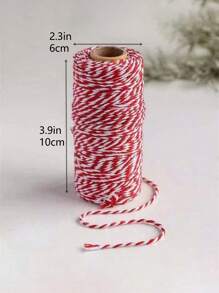 1 pezzo Corda bicolore 100m/39,37ft, Corda intrecciata fatta a mano 2mm/Regalo di Natale in scatola/Corda per etichette/Corda decorativa colorata/Spago per etichette/Forniture per feste