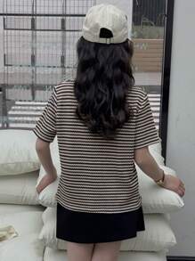 DAZY Camiseta para niña preadolescente para otoño, ropa de regreso a la escuela - Multicolor - Ver 5