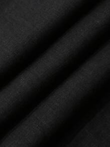 Dazy-Less Women's Pleated Wide Leg Casual Straight Trousers, Suitable For Spring And Summer Business Casual Women Linen,Women Dress Pants - Black - View 9