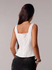 Avantive Camiseta de tirantes blanca de estilo boho, casual y sexy para mujer, ideal para el verano y conciertos al aire libre