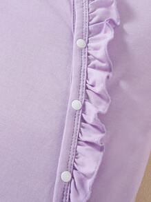 2pcs/Set Newborn Baby Pink & White Butterfly Print Long Sleeve Footed Romper Pajama Set