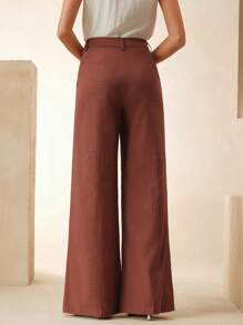 Anewsta Pantaloni versatili e casual moderni di , con effetto lino, adatti per primavera, estate, festival e laurea, per donne