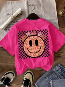 SHEIN Young Girl Casual Simple Cartoon Pattern Multiple T-Shirts, Suitable For Summer - Multicolor - View 4