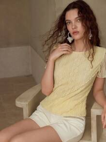 MOTF PREMIUM APPLIQUES SHORT SLEEVE T-SHIRT - Yellow - View 3