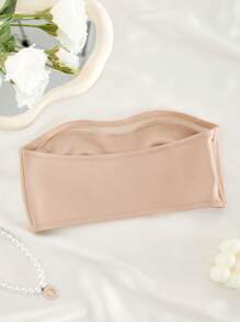 NudeFit 1 pieza Parte superior tipo cami informal con panel de malla y cierre frontal simplificado