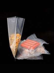 SHEIN 50个/批真空封口袋，真空封口机真空包装袋，真空封口机储物袋厨房工具新鲜食品保鲜，厨房用品配件 - 無色 - 查看 3