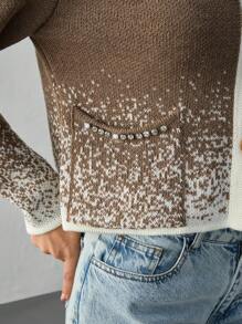 EURMUSE Women Cardigan With Button For Winter,Long Cardigans Woman,Petite Cardigans,Cardigans - Brown - View 5