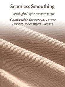 SHAPORA Seamless Low Back Mid Thigh Bodysuit Shapewear Body Shaper Bust&Butt Lifter -Tummy Waist Control - Apricot - View 10