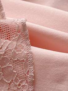 Elamini Women's Contrast Lace Ruffle Trim Camisole - Pink - View 5