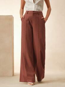 Anewsta Pantaloni versatili e casual moderni di , con effetto lino, adatti per primavera, estate, festival e laurea, per donne