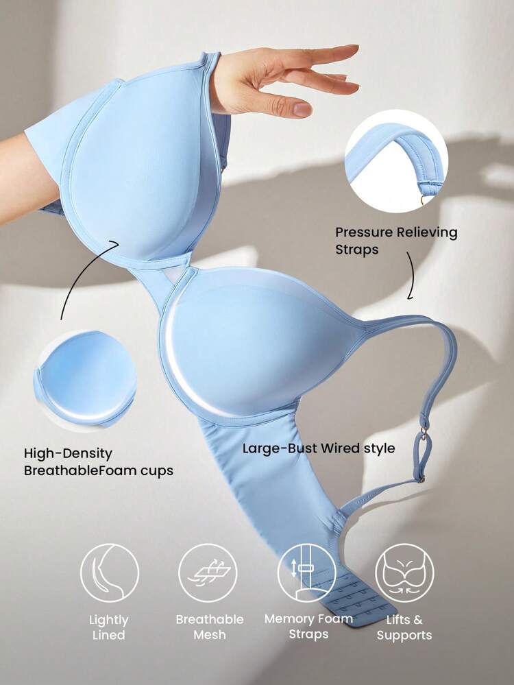 Plus Full Coverage Support Wide Strap T-Shirt Bra