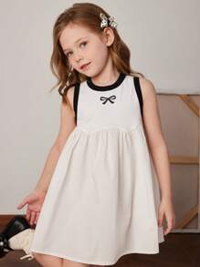 PrepCrw PrepCrw Young Girls White Preppy Style Dress, Spring/Summer Girls School Uniform Teen Girl Clothes For School Uniform School For Girls School Dress First Day Of School Outfits Cute Back To School Clothes Cute Tops For School Dress