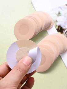 SHEIN 50 Pairs 7cm Disposable Invisible Round Double Eyelid Tapes, Suitable For Daily Wear