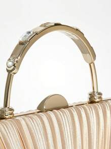 SHEIN BAE 优雅时尚女士褶皱晚宴手提包