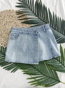 Breezaya Denim Mini Skirt, Fashionable For Summer