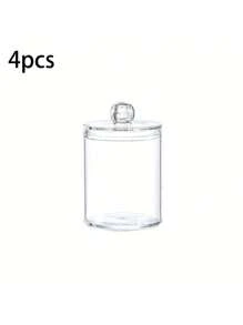 SHEIN Basic living Cleaning Swab Storage Box(Plastic Material)  ,Suitable For Dresser Storage, Bathroom Storage, Desk Storage, Etc