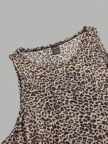 SHEIN LUNE Bộ 3 váy liền thân cổ tròn không tay họa tiết da báo màu trơn dành cho nữ - Nhiều màu - Xem 9