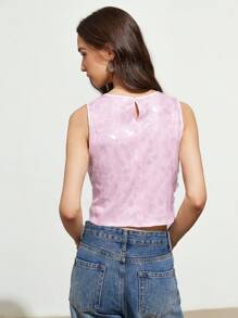 Aveloria Affinna Summer Fashion Solid Color Sequin Cropped Camisole