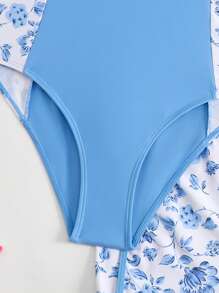 Sparklyn Plus Teen Girls 1-Piece Swimsuit (Random Floral Print) Swimming Suits For Teenagers - Multicolor - View 4