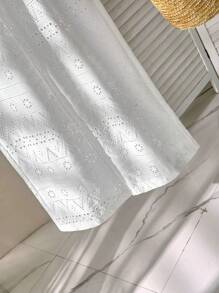 Lunelith SHEIN Lunessa Women's Hollow Embroidery Design Casual Flared Leg Pants Fall Cloth For Women