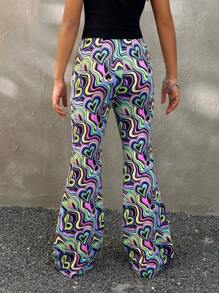 Coolane Kids Tween Girls Elastic Waist Allover Print Casual Pants, Daily Wear - Multicolor - View 5