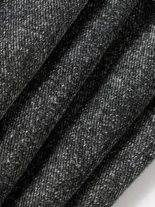 Pantalones informales de niña adolescente con pierna recta y estampado de copos de nieve en negro