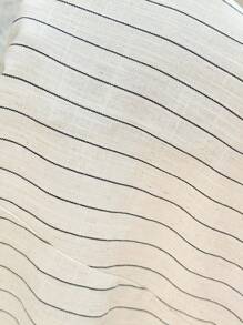 SHEIN 孕妇条纹圆领荷叶边短袖休闲T恤