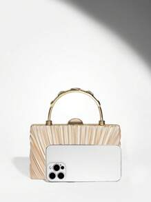 SHEIN BAE 优雅时尚女士褶皱晚宴手提包