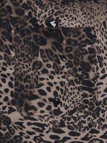 Surfspeed Men's Swimwear With Leopard Print And Drawstring, Fashionable For Summer