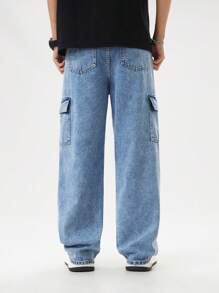 Mirajuku 青少年男孩/年轻男士休闲户外工装牛仔裤 - 淺色水洗藍 - 查看 2