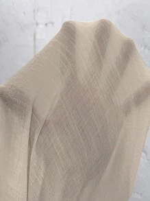 EMERY ROSE Plus Size Plain Long Sleeve Shirt, Fashion & Suitable For Summer - Apricot - View 5