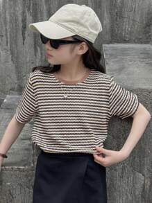 DAZY Camiseta para niña preadolescente para otoño, ropa de regreso a la escuela - Multicolor - Ver 3