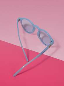 THE POWERPUFF GIRLS X SHEIN 时尚泡泡图案眼镜 - 藍色 - 查看 2