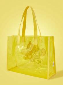 TOM & JERRY X SHEIN Women's Cartoon Mouse Print Yellow Handbag - Yellow - View 4