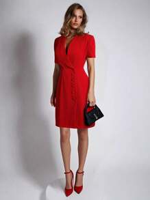 Vestido corto elegante para mujer, primavera/verano