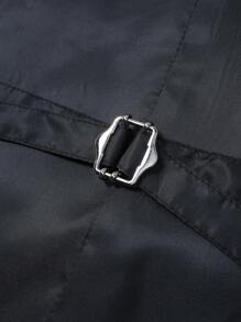 Manfinity AFTRDRK Men's Black And Gold Vest, Fashionable For Formal Occasions