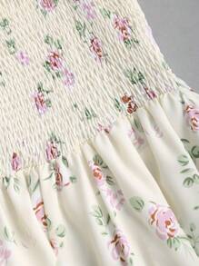 Sweetra Váy mùa hè phong cách Pháp, váy dài màu trắng hoa mộc lan sang trọng chất lượng cao cấp thanh lịch dành cho quý cô - Nhiều màu - Xem 5