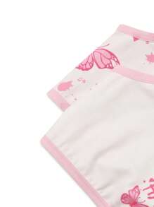 2pcs/Set Girls Butterfly Print Camisole Bras, Cute Innerwear For Teens