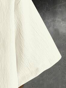 Manfinity Homme Loose Fit Minimalist Half Button Men's Shirt And Pants Set, Summer, Cozy Outfits - Multicolor - View 6