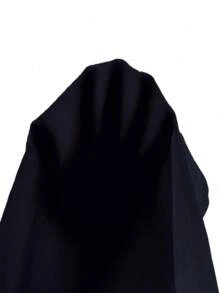 Pariaura 女士纯色荷叶边短袖休闲宽松衬衫 - 藏蓝色 - 查看 8