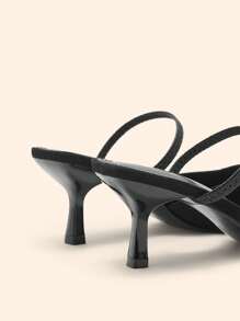 CUCCOO BASICS Women's Solid Color High Heels, Simple And Practical Multipurpose - Black - View 4