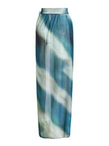 Swim Oasis 1 件女式扎染连体泳衣（含罩衫和裙子）