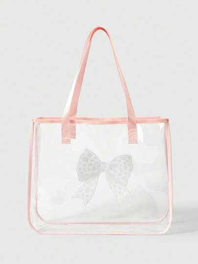 Kawaii Bolso de mano rosa flor de cerezo para mujer 1288767, bolso de playa transparente