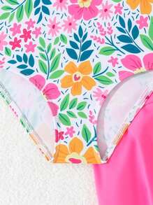Random Floral Print Skirt Tankini Swimsuit For Young Girls Clothes Set Toddler Girls Outfit Sets Toddler Clothes 4t Toddler Girl Clothes 6t - Multicolor - View 6